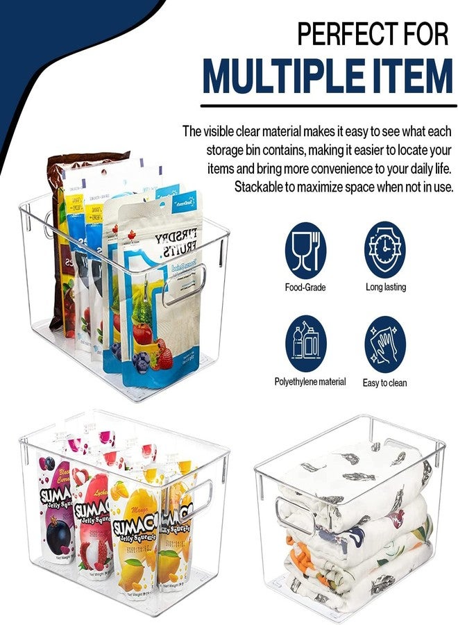 CONTROL KITCHEN Clear Plastic Storage Bins with Lids, Perfect for Kitchen Organization or Pantry Organization and Storage, Stackable Fridge Organizer Bins, Storage Containers for Organizing, Cabinet Organizers - Image 4