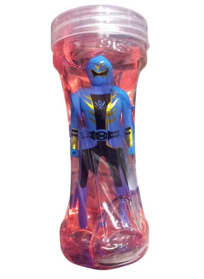 زجاجة سلايم كريستالية مع شخصية بطل خارق (أحمر)