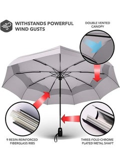 Rylan Umbrella Automatic Open Travel Umbrella with Wind Vent,Umbrella big size for men, Umbrella for girls, Umbrellas for rain,Windproof Umberalla Large for Man,Women(Gray) - pzsku/ZF1D7293A6679DB7133CAZ/45/_/1738306200/3467e1f1-f9a1-4258-8334-91dc8454f202