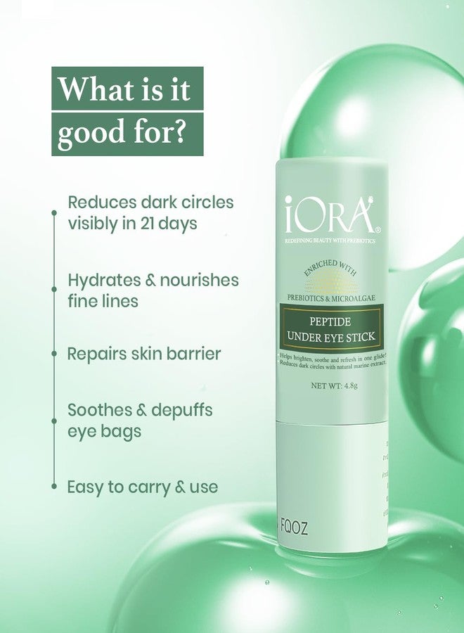 iORA Peptide Under Eye Stick for Dark Circles, Puffiness & Eye Bags | Cooling Anti-Aging Eye Cream Stick with Peptides | Brightening, Firming & Hydrating Care for Men & Women, 4.8 g (Pack of 1) - Image 4