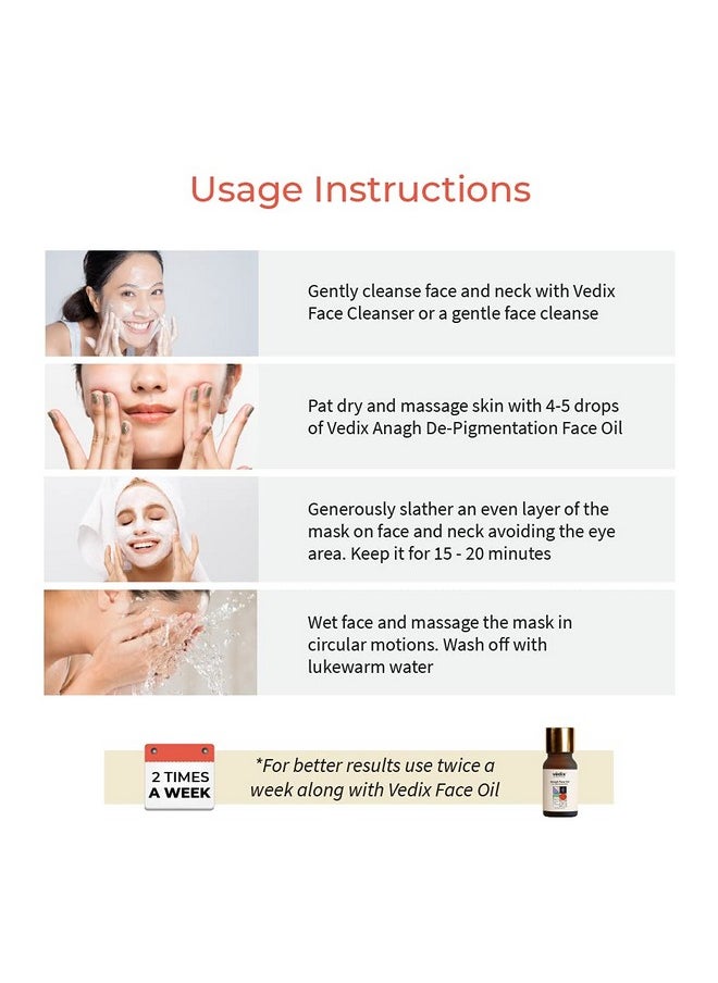 Vedix Customized Face Pack Samdha Firming Facial Clay Mask For Ageing Skin With Daruharidra + Rosemary + Bentonite  - Image 3