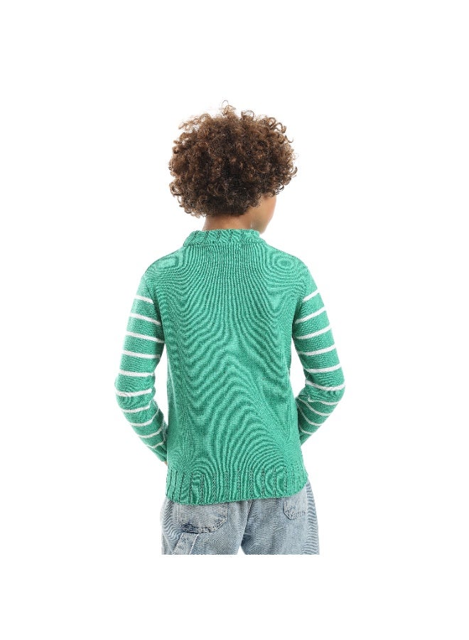 سيزار بلوفر أولادي صوف مزود برسمة هيلب - Image 2