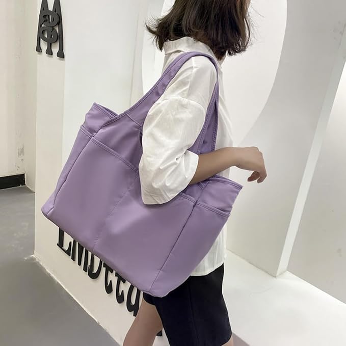Voroly Tote Bag Women Casual Handbag Shoulder Bag Purses with Zipper and Pockets for Work School Gym Travel Shopping - Image 4
