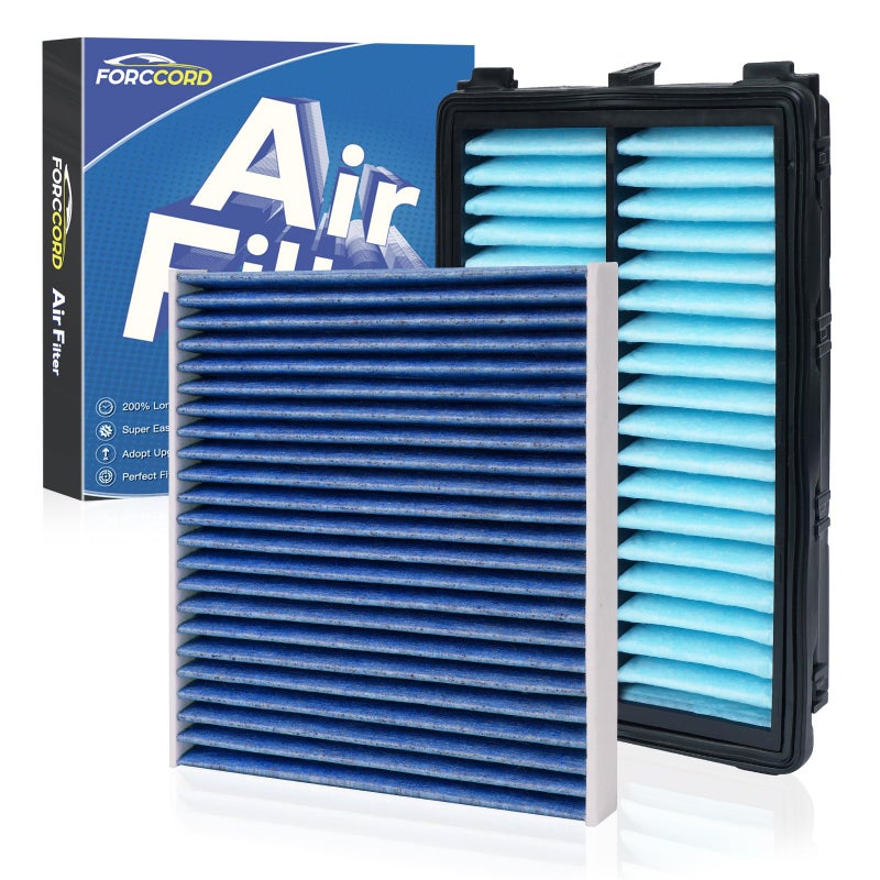 Forccord Cabin & Engine Air Filter Fit For Tucson 2022-2026  Santa Fe 2021-2026  Sorento 2021-2026  Sonata 2020-2026  Santa Cruz 2022-2026  (Not For Hybrid!) Cabin Filter Replace Accessories - Image 1