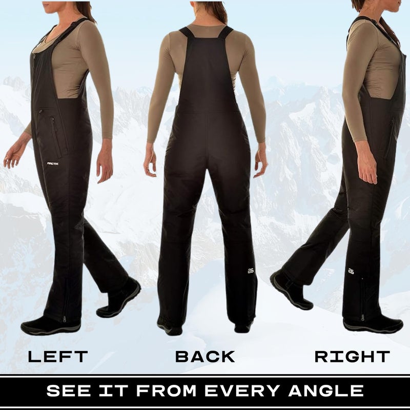 Arctix Women's Essential Insulated Bib Overalls, Black, 1X - Image 2