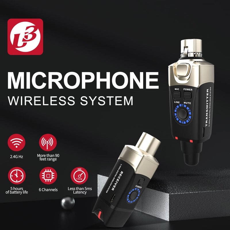 Xvive U3 Dynamic Microphone Wireless System with XLR Transmitter and Receiver - Image 2
