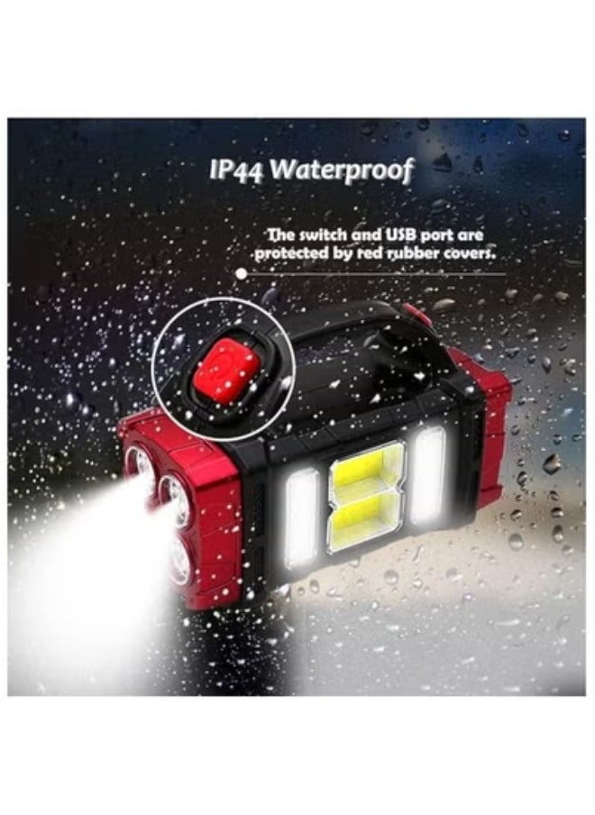 TIGER Solar Lantern Flashlight USB Rechargeable – Portable Multi-Color Emergency Light with 4 Modes, Waterproof and Durable Design – Long Battery Life Lantern Ideal for Camping, Hiking, Outdoor Adventures, Power Outages, and Travel  - Image 3