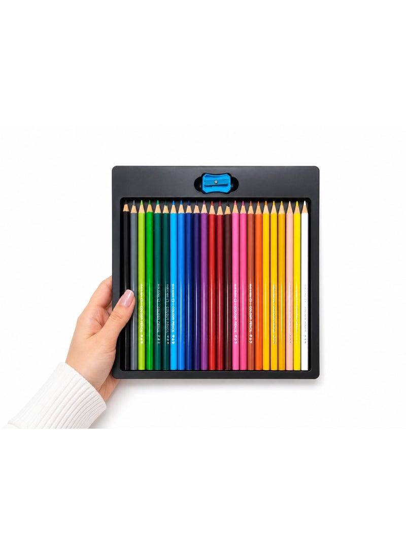 Pencils Colored Pencils, All Colors, High-Quality Materials, Long Pencils, 24 Colors - Image 2