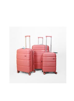 Unbreakable Trolley Luggage with TSA Lock, 4 Silent Spinner Wheels, Expandable Double Zipper -