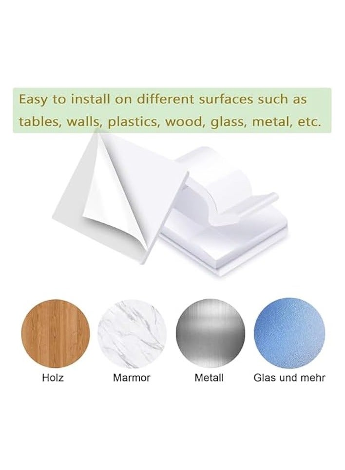 erorex 100 PCS Adhesive Cable Clips, Wall Wire Clips for Cable Management, Strong Cord Clips Wire Holders for The Wall Under Desk Car Dash Cam TV PC Ethernet Cable (White1) - Image 3