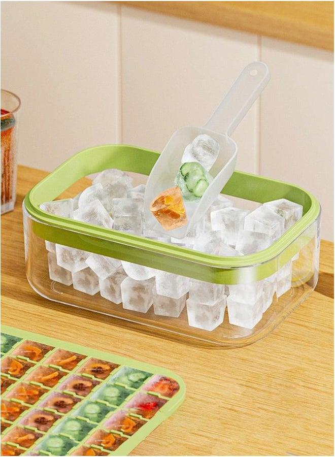 HOMESTAR 56-Grid Ice Cube Mold with Lid Portable - Silicone 2 Trays + 1 Scoop Can Make Drinks Coffee Fruit Cubes  - Image 5