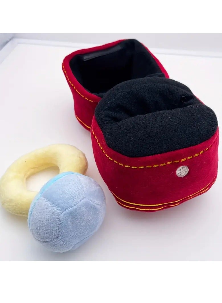 Gonice Artificial Diamond Ring Set, Interactive Dog Plush Toys Stuffed Plush Artificial Diamond Ring Case Hide And Seek Dog Chew Toy  - Image 2