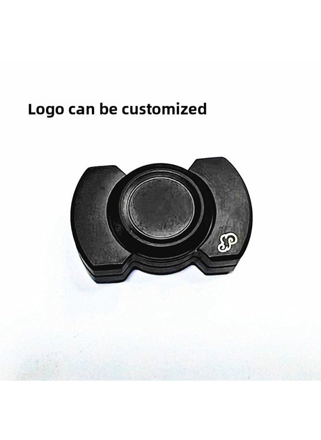 Generic - And Explosions All Stainless Steel Fingertip Gyro Finger Push Card Bone Coin Three-in-one EDC-Color:Black - Image 1