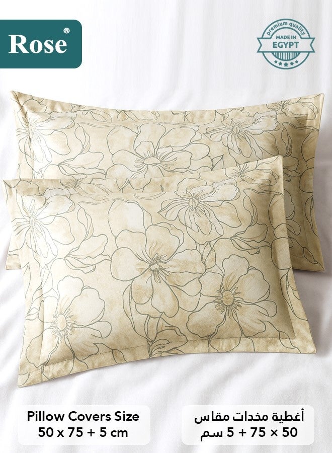 روز طقم مفرش صيفي نفرين بحشوة ثابتة، مايكروفايبر عالي الجودة، 6 قطع، مناسب لسرير مزدوج بمقاس 200×200 سم، شديد النعومة ومريح وبارد، بتصميم أنيق وعصري، لحاف كينج مقاس 240×260 سم، ورود سكري - Image 5