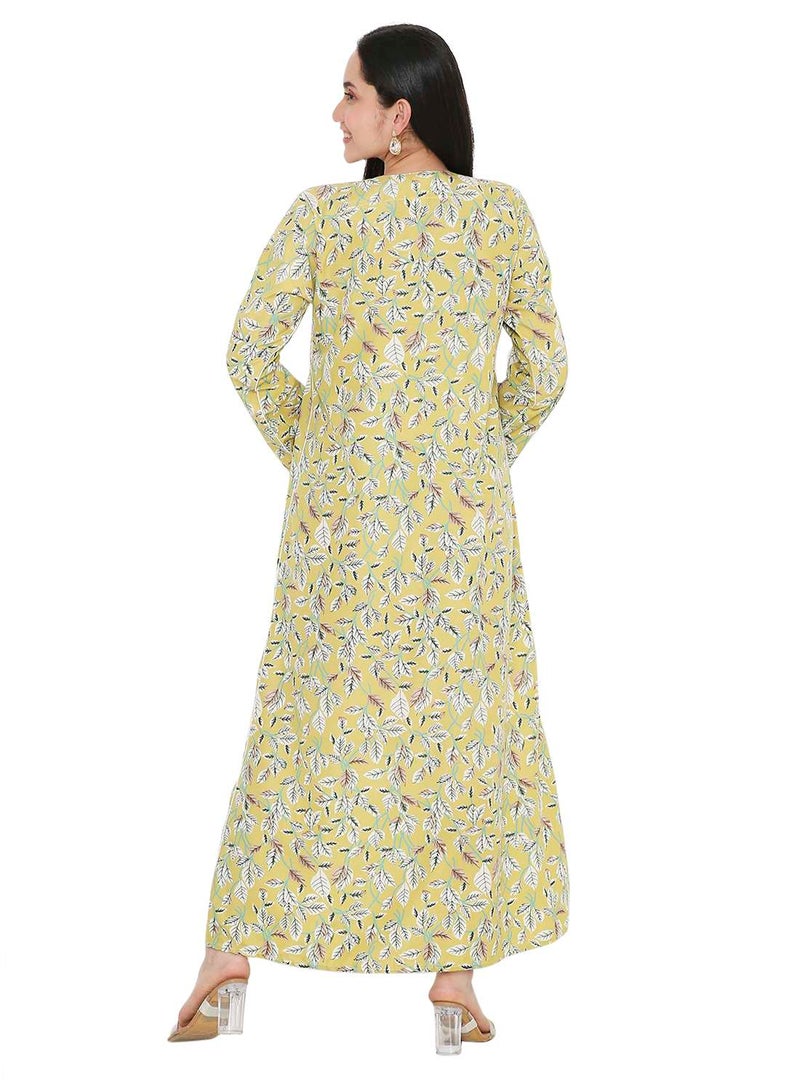 HANA & SARA MULTICOLOUR PRINTED UNIQUE STYLED ARABIC KAFTAN FARASHA JALABIYA DRESSES  - Image 2