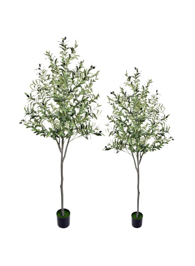 Artificial Olive Tree,180cm Olive Tree with Lifelike Olive Branches and Fruits,Lifelike Artificial Tree for Ramadan Decorations and Modern Home Decor Indoor Outdoor,Office.Perfect Housewarming Gift - Image 1