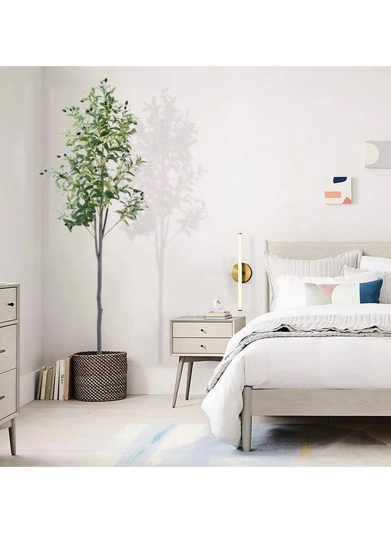 Artificial Olive Tree,180cm Olive Tree with Lifelike Olive Branches and Fruits,Lifelike Artificial Tree for Ramadan Decorations and Modern Home Decor Indoor Outdoor,Office.Perfect Housewarming Gift - Image 5