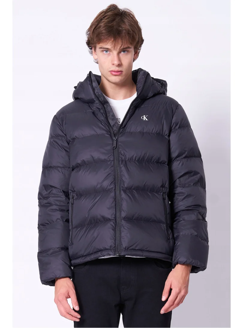 كالفن كلاين جينز جاكيت نايلون بأكمام طويلة وسحاب
