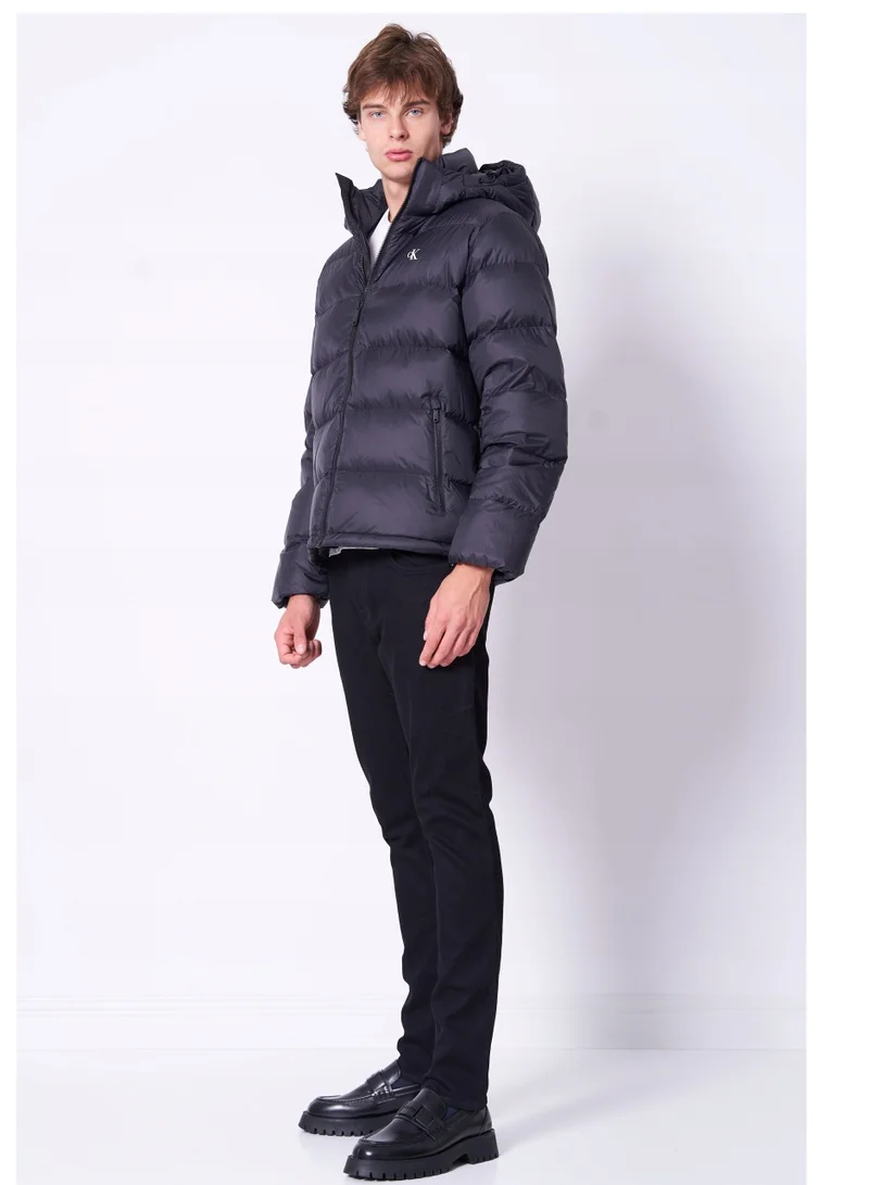 كالفن كلاين جينز جاكيت نايلون بأكمام طويلة وسحاب