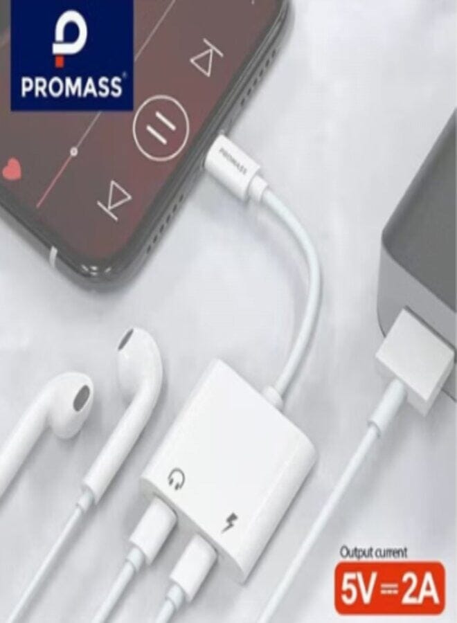 PROMASS 4-In-1 Multifunctional Charging Cable And Headphone For Iphone, White Color - Image 3