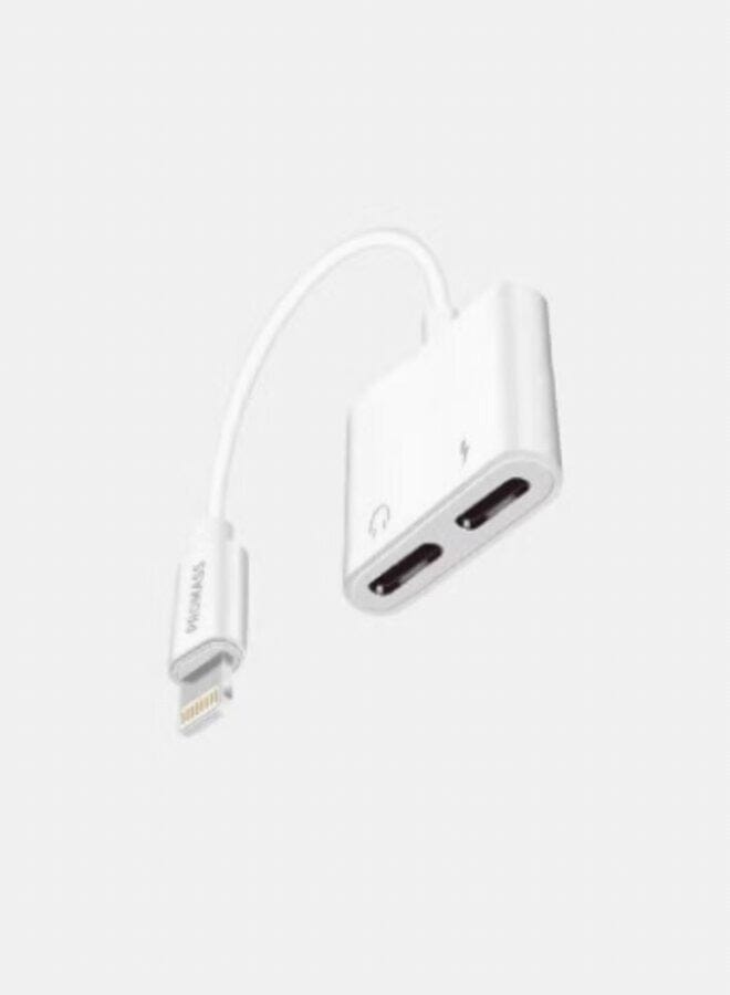 PROMASS 4-In-1 Multifunctional Charging Cable And Headphone For Iphone, White Color - Image 2