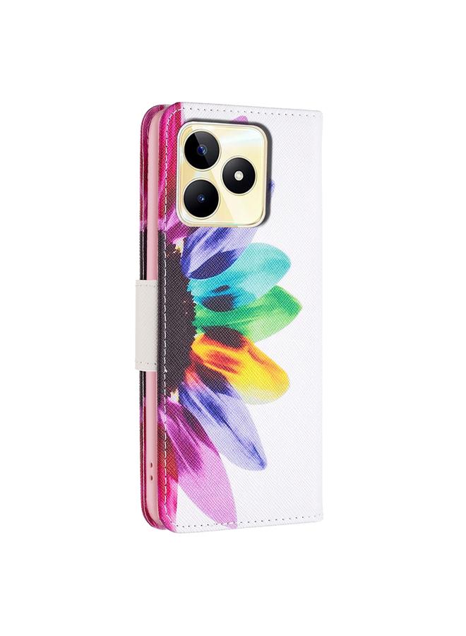 S-TOP Case For Realme C53 Colored Drawing Pattern Leather Phone Case - Image 3