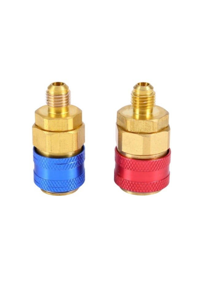 R134a Auto Car Quick Coupler Connector Brass Adapters Low & High Side AC Manifold - Image 4