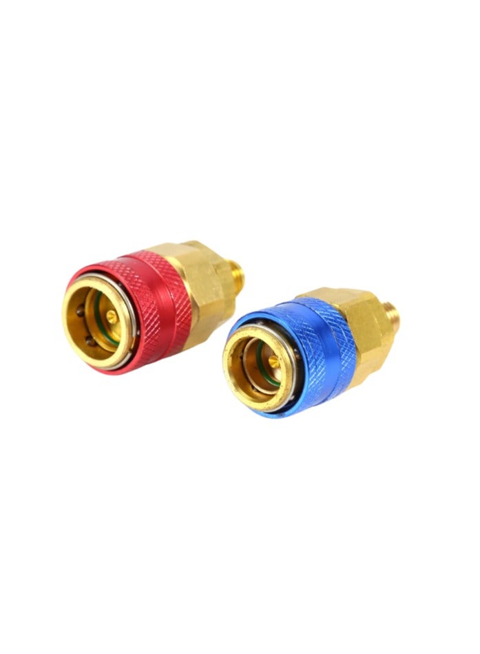 R134a Auto Car Quick Coupler Connector Brass Adapters Low & High Side AC Manifold - Image 5