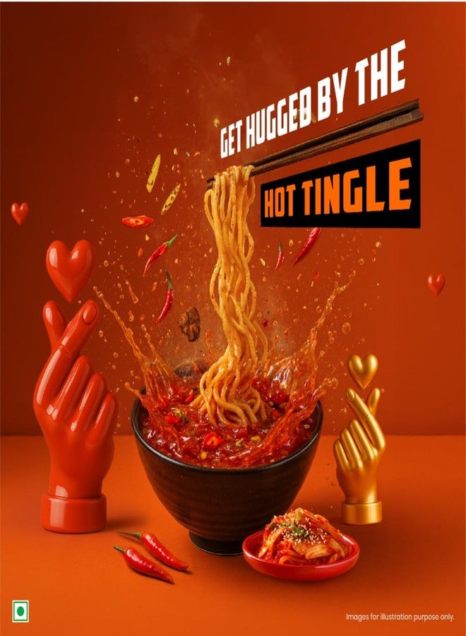 Ching's Ching’s Kimchi Korean Ramen | Tangy & Spicy Soupy Noodles | 112g makes 500g Soupy Ramen meal - Image 5