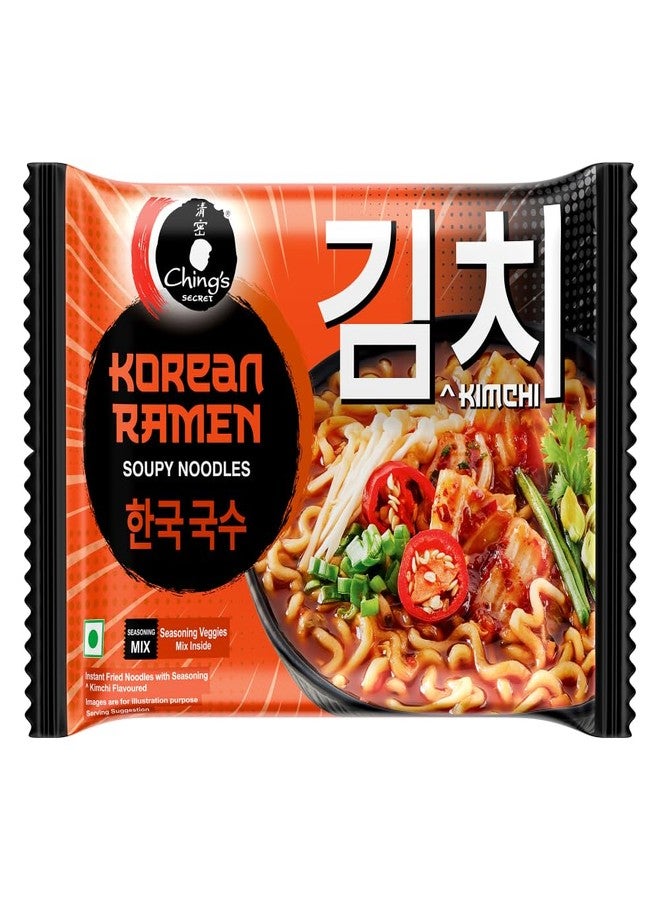 Ching's Ching’s Kimchi Korean Ramen | Tangy & Spicy Soupy Noodles | 112g makes 500g Soupy Ramen meal - Image 1