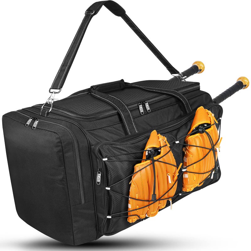 MATEIN Extra Large Catchers Gear Bag, 90 L Baseball Bag with Vented Shoes Compartment and Bat Holder for Baseball Equipment, Softball Duffle Fits Batting Mitten, Tball Gear, Helmet for Adult Men - Image 1