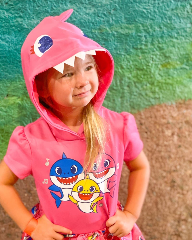Pinkfong فستان تنكر لفتاة صغيرة من بينكفونغ بيبي شارك 3T وردي - Image 3