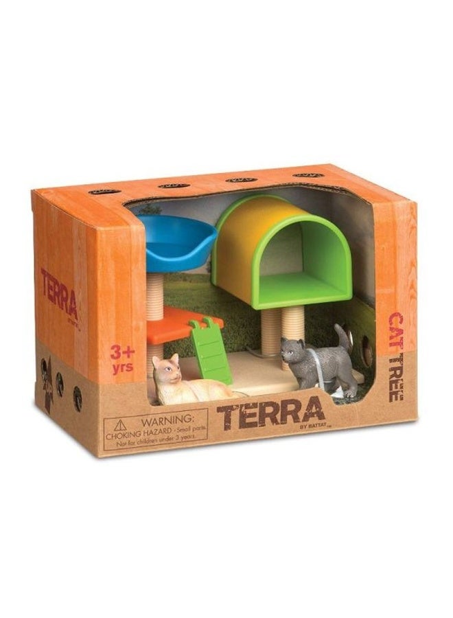 Battat - Terra Cat Tree House 4 Pieces - AN2834Z - Image 1
