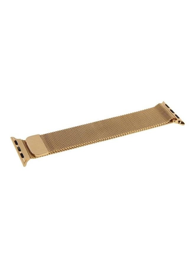 NIBEMINENT - Milanese Loop Magnetic Stainless Steel Watchband For Apple Watch 38mm Golden - Image 1