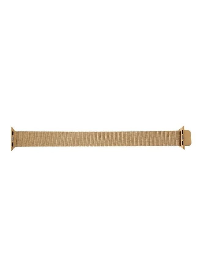 NIBEMINENT - Milanese Loop Magnetic Stainless Steel Watchband For Apple Watch 38mm Golden - Image 1