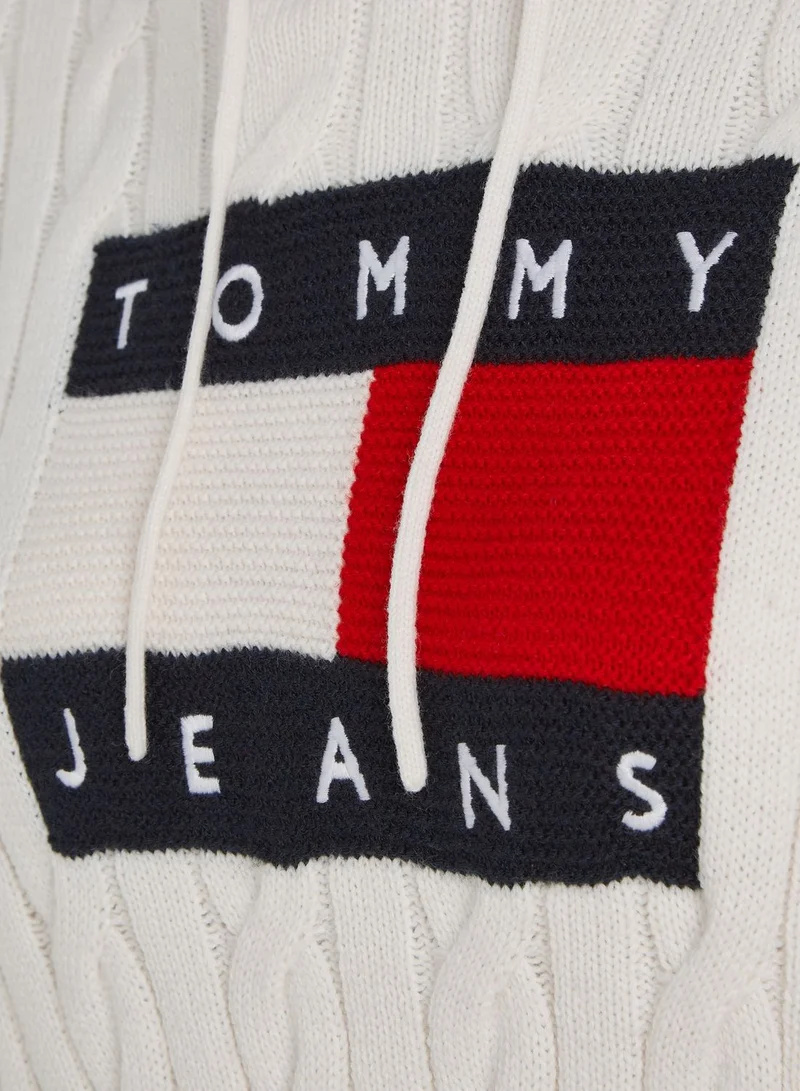 TOMMY JEANS Logo Knitted Hoodie