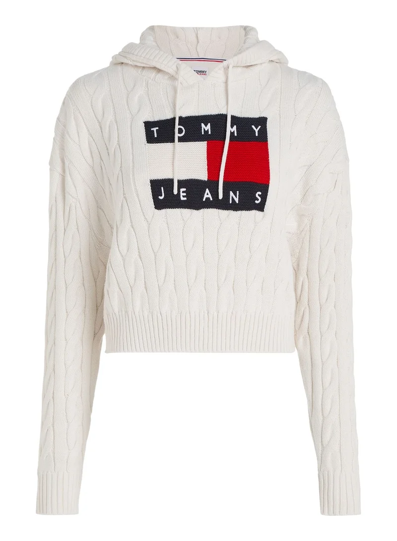 TOMMY JEANS Logo Knitted Hoodie