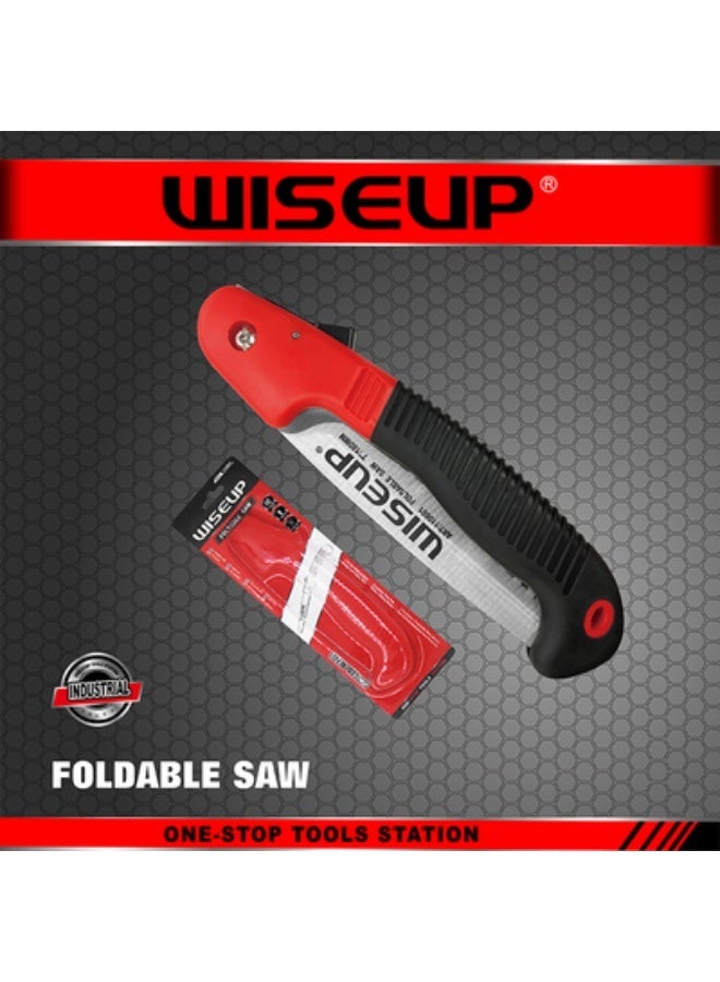 WISEUP Folding Saw,Heavy Duty 7"/180MM Inch Blade Hand Saw, Quality Steel, Curved Blade Hand Saw for Wood Camping, Dry Wood Pruning Saw - Image 3