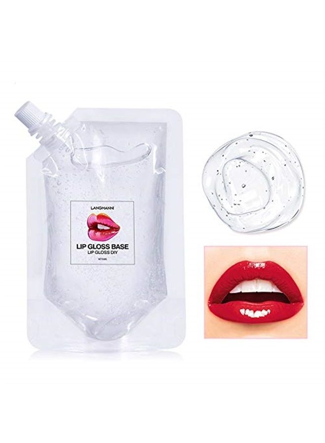 Bestland 2Pack DIY Homemade Moisturizing Lip Gloss Base, Lip Makeup Primer Basic Lipstick Material, Natural Non-stick Clear Lip Gloss Base Making Lip Gloss Supplies, 2Pack 100ml (Transparent) - Image 2