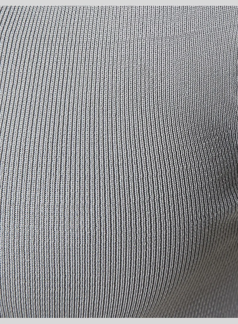 KOTON Knitwear Cut Out Detail Crew Neck Glitz Stone Detail Sweater