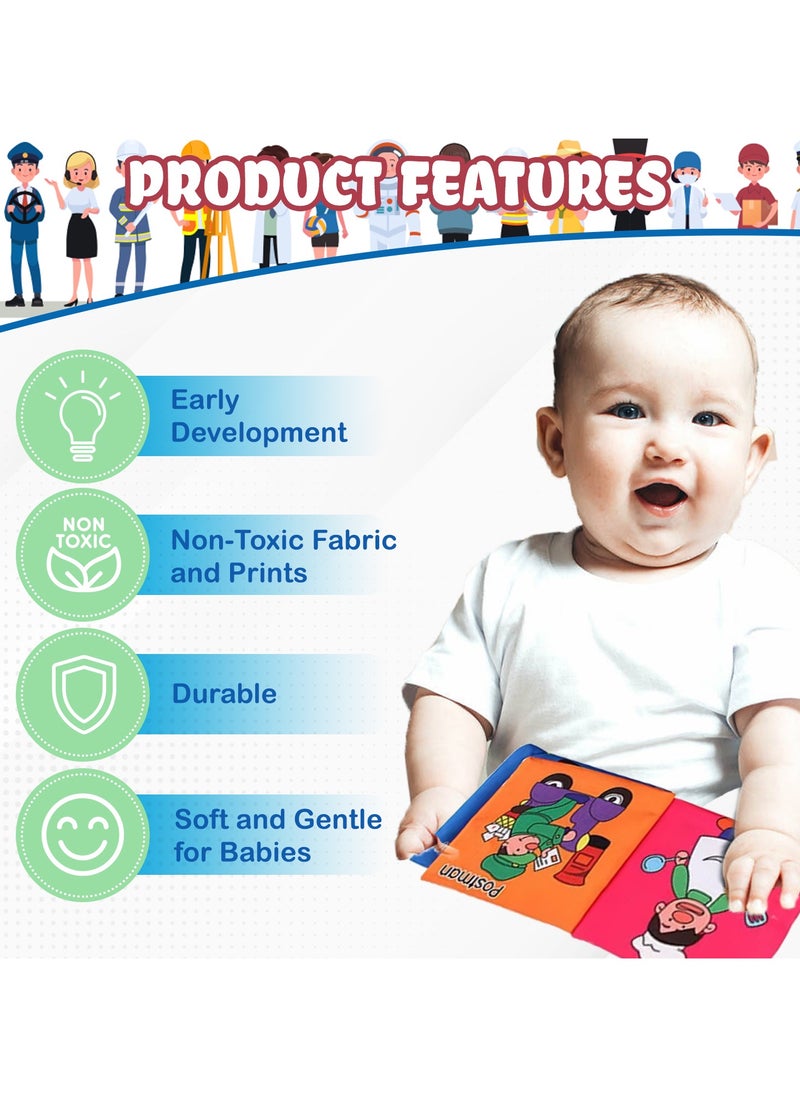 Home Smart Home Smart Soft Cloth Book for Toddlers with Squeaky Sound Early Learning Activity book for Boys and Girls  - Image 2