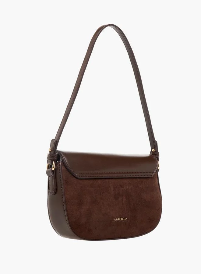 Flora Bella By Shoexpress Solid Crossbody Bag with Twist Lock Closure