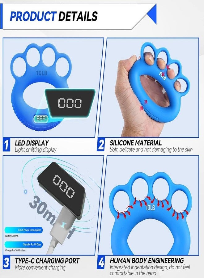 PRETOX Hand Grip Strengthening With Counter Adjustable Finger and Hand Exerciser Palm Gripper Hand for Carpal Tunnel Silicone Stress Relief Balls Physical Trainers For Arthritis,Sports Training - Image 3