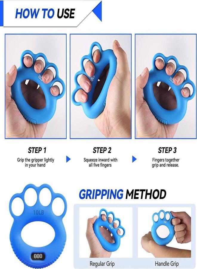 PRETOX Hand Grip Strengthening With Counter Adjustable Finger and Hand Exerciser Palm Gripper Hand for Carpal Tunnel Silicone Stress Relief Balls Physical Trainers For Arthritis,Sports Training - Image 4