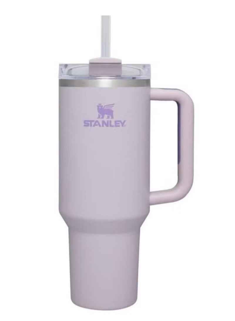 كوب Quencher H2.0 FlowState من الفولاذ المقاوم للصدأ معزول بالفراغ مع غطاء وقش للمياه والشاي المثلج أو القهوة والعصائر وأكثر من ذلك، 40 أونصة - Image 1