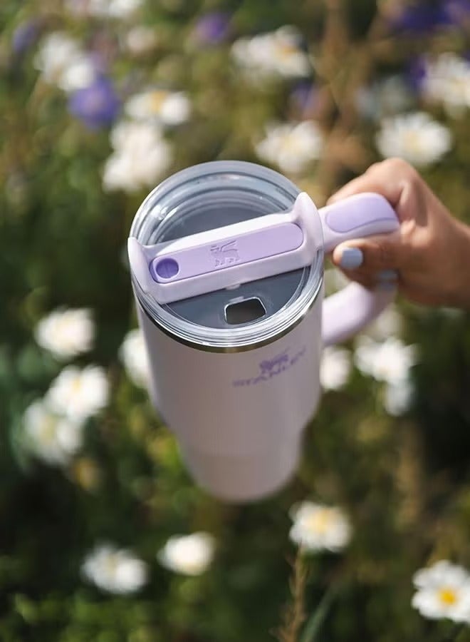 كوب Quencher H2.0 FlowState من الفولاذ المقاوم للصدأ معزول بالفراغ مع غطاء وقش للمياه والشاي المثلج أو القهوة والعصائر وأكثر من ذلك، 40 أونصة - Image 2