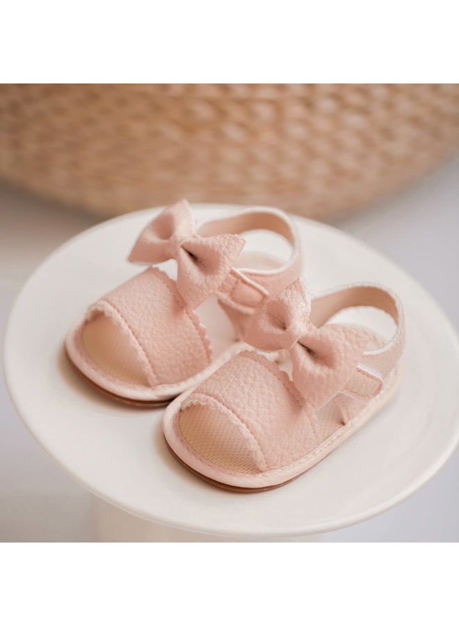 Meckior Baby Toddler Infant Girls PU Leather Soft Closed Toe Summer Sandals Flower Princess Flat Shoes - Image 3