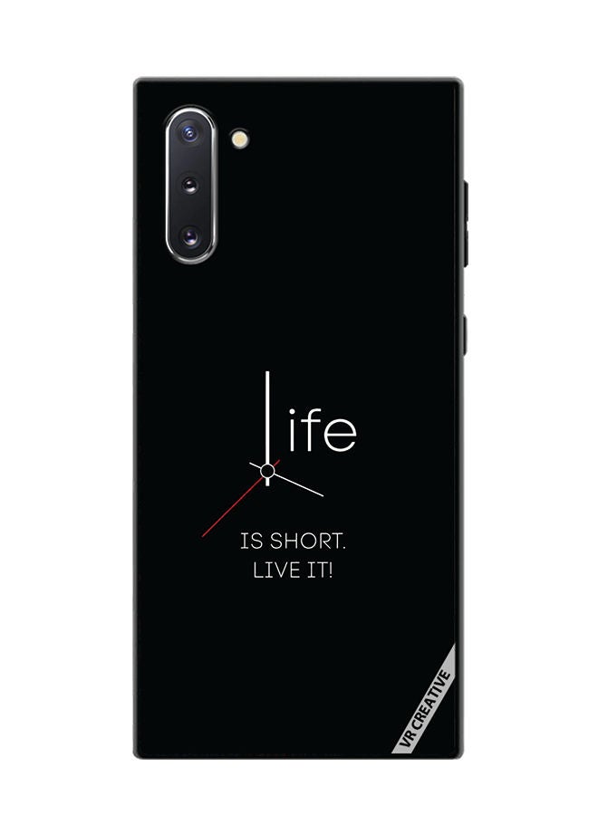 VR CREATIVE Protective Case Cover For Samsung Galaxy Note10 5G Life Is Short Design Multicolour - Image 1