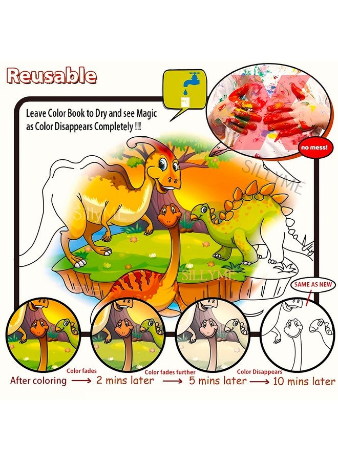 سيلي مي مجموعة هدايا عيد ميلاد SILLYME من 12 قطعة لحفلات الأطفال - كتاب سحري مائي للأطفال - كتاب رسم مائي - مجموعة كتب تلوين ورسم - ألعاب تعليمية - فن خربش سريع الجفاف، متعدد الألوان - Image 2