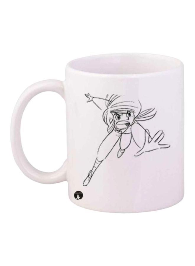 RKN Anime Jazeerat Al Kanz Printed Mug White/Black - Image 1